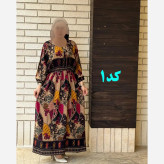پیراهن سایز بزرگ زنانه طرح اندونزی قد 140 سانت