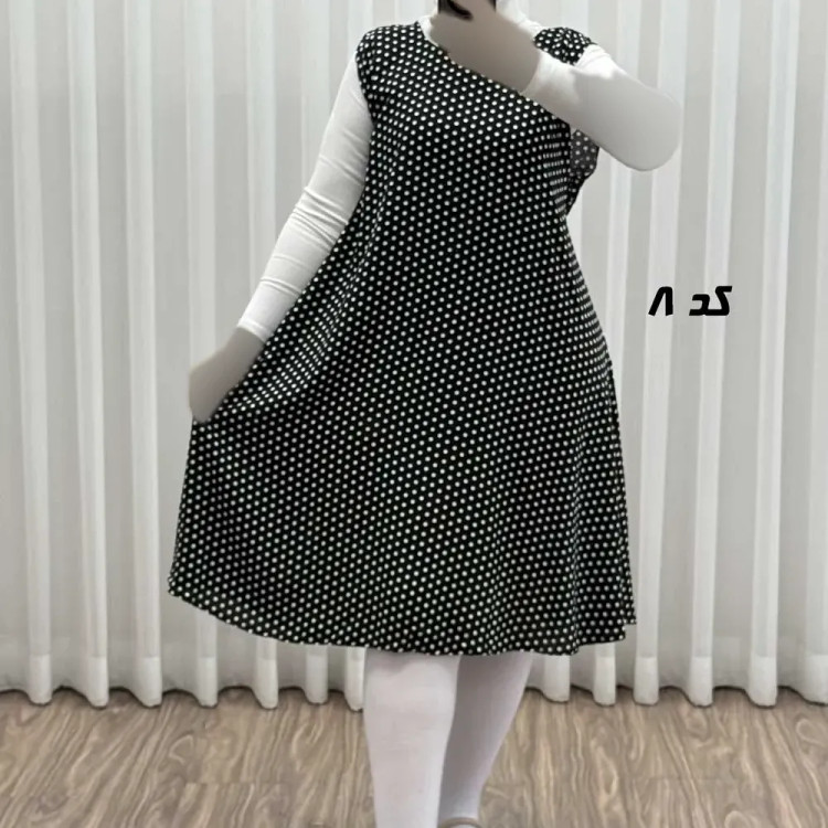 پیراهن ساحلی زنانه نخی فری سایز مناسب تا سایز 50
