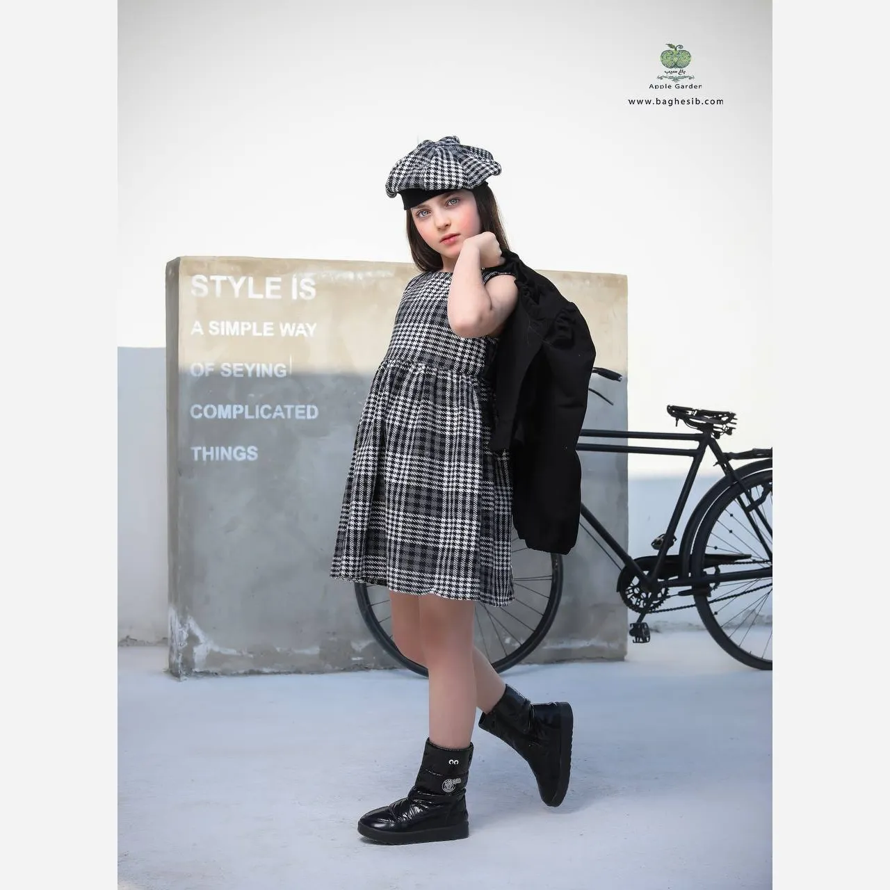 ست کت و سارافون دخترانه به همراه کلاه جنس موهر و دورس مناسب 3 تا 10 سال