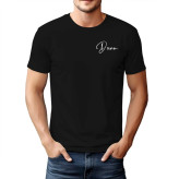 تیشرت آستین کوتاه مشکی مردانه طرح 8987dream جنس پنبه سوپر خنک چهار فصل بدون آبرفت و رنگ دهی