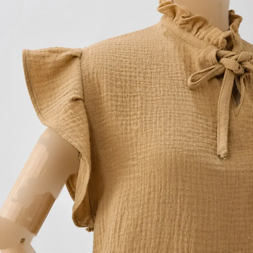 تاپ زنانه دبل فیس کد 1430 جنس وال قد 55 سانتیمتر