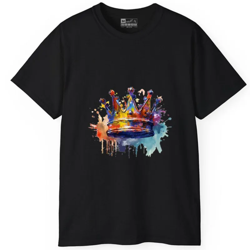 تیشرت آستین کوتاه مردانه پاد آفرین مدل تاج کد 1907 جنس نخ و پلی استر