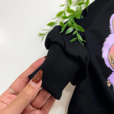 هودی کراپ باکسی دخترانه طرح لبوبو با قابلیت گتر شدن