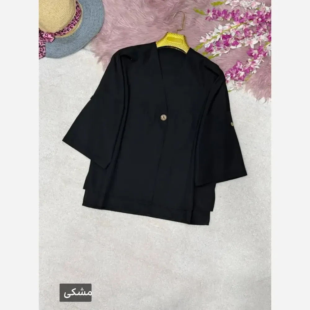 شومیز تک دکمه زنانه جنس پری خنک و سبک فری سایز