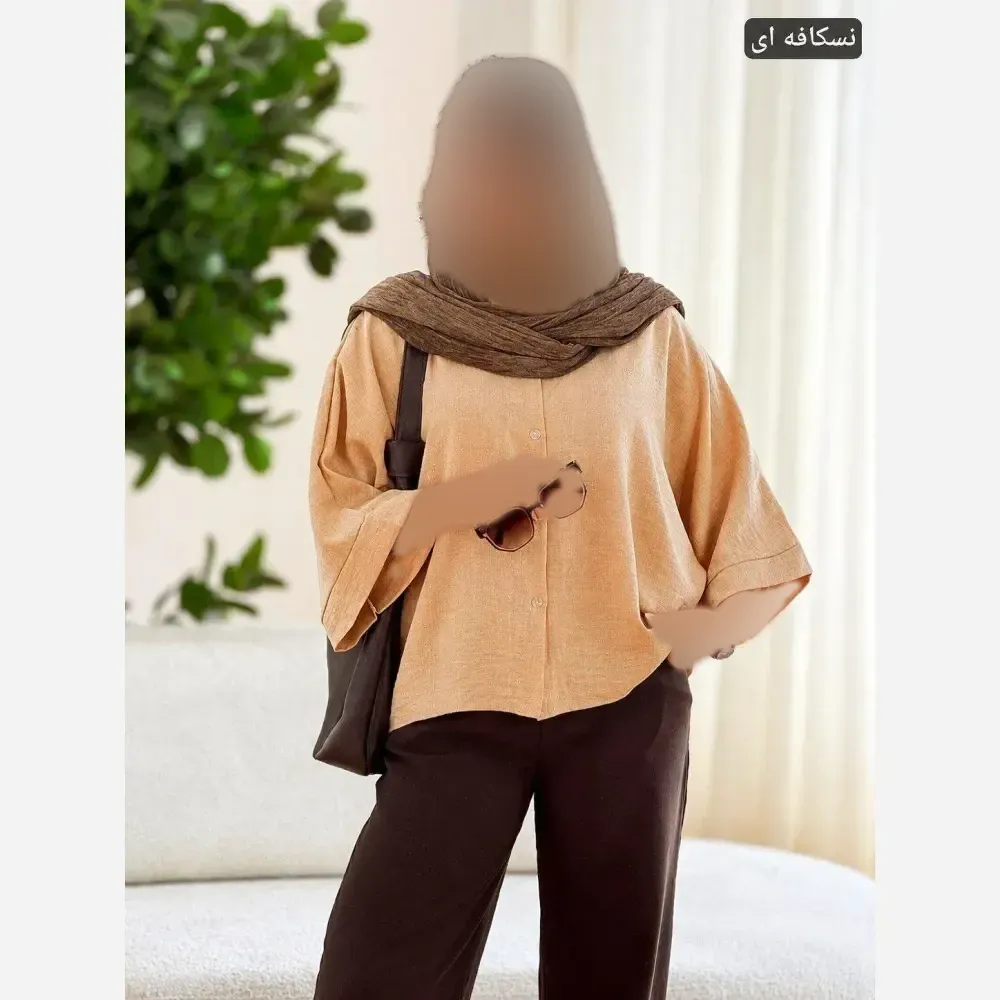 مانتو کوتاه زنانه مدل سلانکه جنس شانتون صوفیا فری سایز