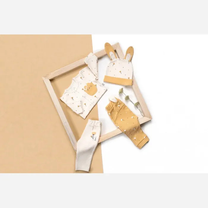 شلوار نخی زنانه ساده کرم رنگ