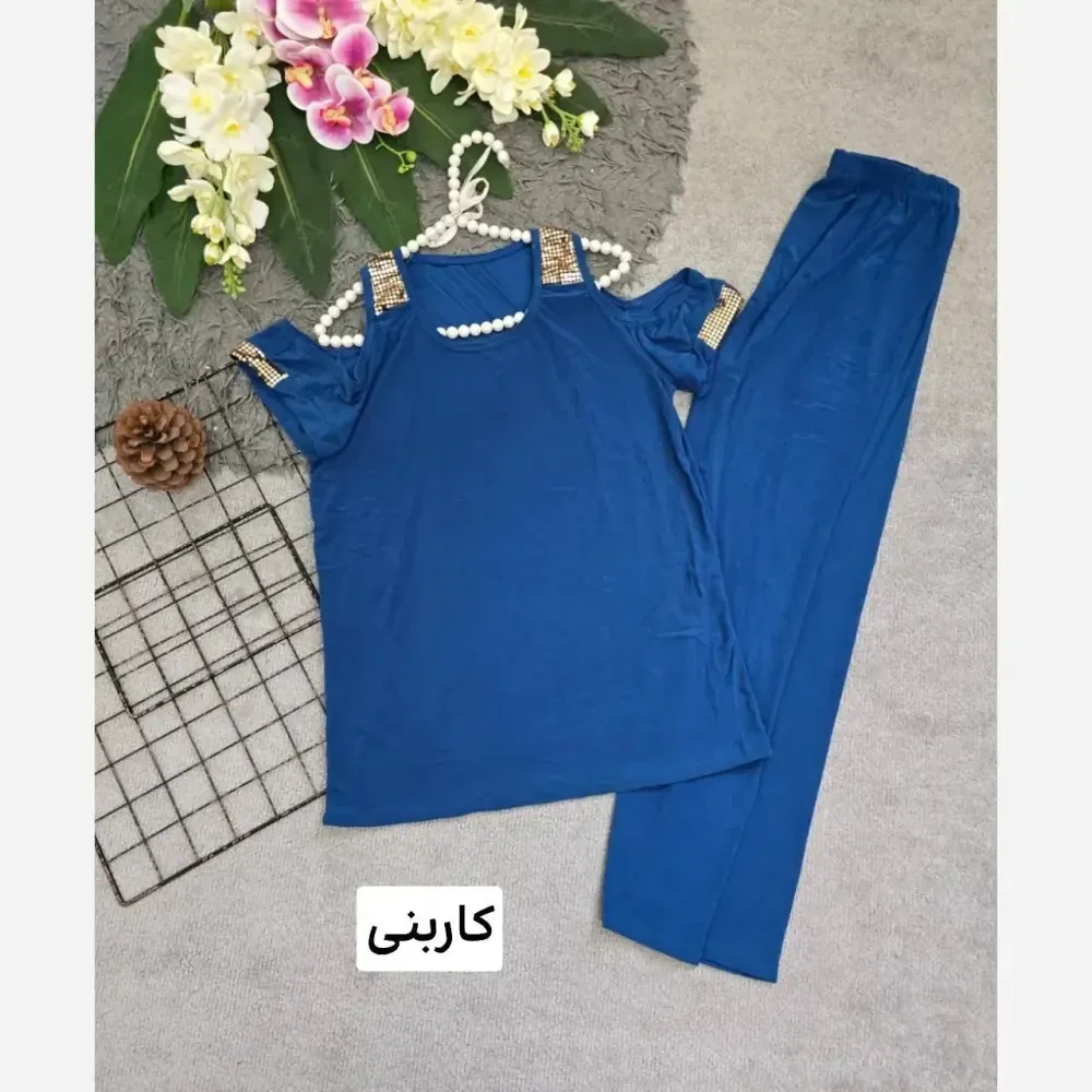 ست زنانه ویسکوز کش مدل دلبرانه فری سایز
