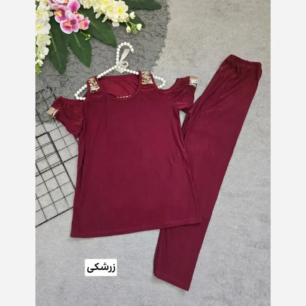 ست زنانه ویسکوز کش مدل دلبرانه فری سایز