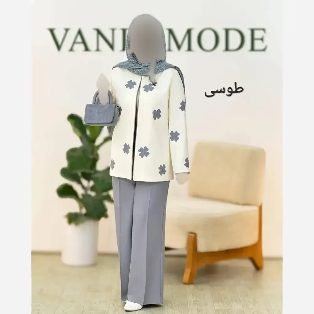 کت شلوار زنانه جنس مازراتی با کیفیت فری سایز 36 تا 46