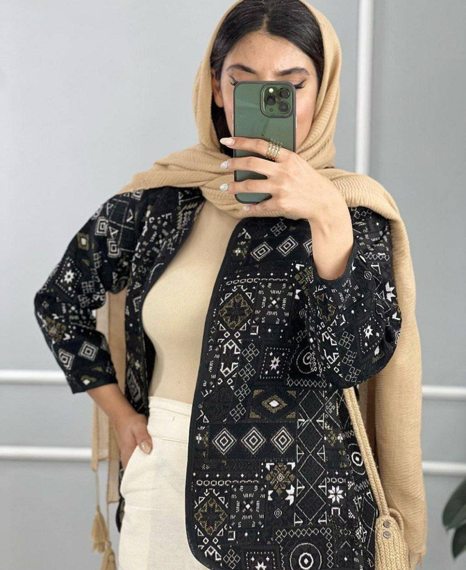کت گلیمی تافته سوزن دوزی سنتی فری سایز