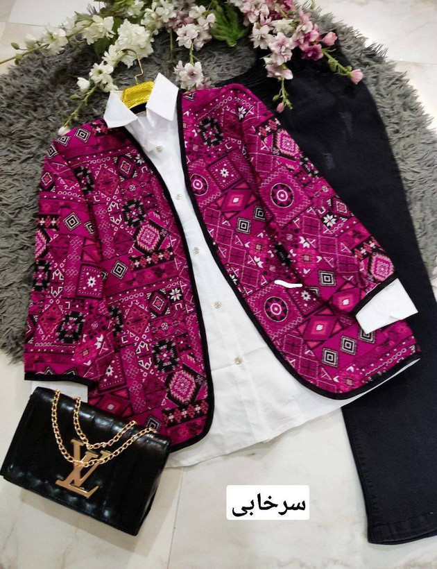 کت گلیمی تافته سوزن دوزی سنتی فری سایز