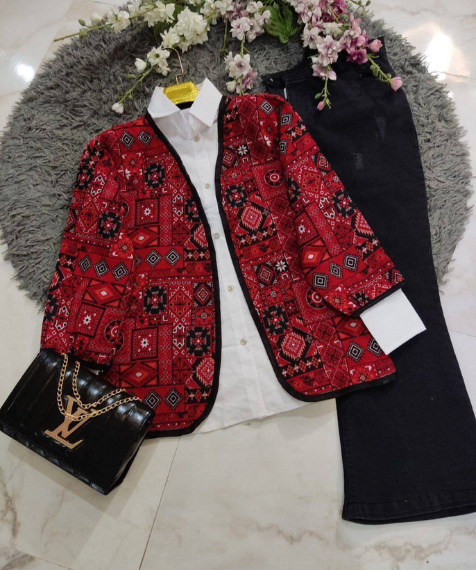 کت گلیمی تافته سوزن دوزی سنتی فری سایز