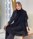 شال پلیسه لبه لمه دوزی کلاسیک مشکی کرم موکا زیتونی نسکافه ای