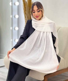 شال پلیسه لبه لمه دوزی کلاسیک مشکی کرم موکا زیتونی نسکافه ای