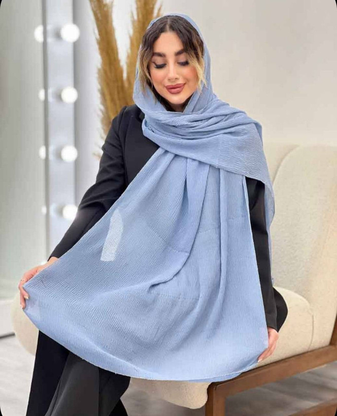 شال پلیسه لبه لمه دوزی کلاسیک مشکی کرم موکا زیتونی نسکافه ای