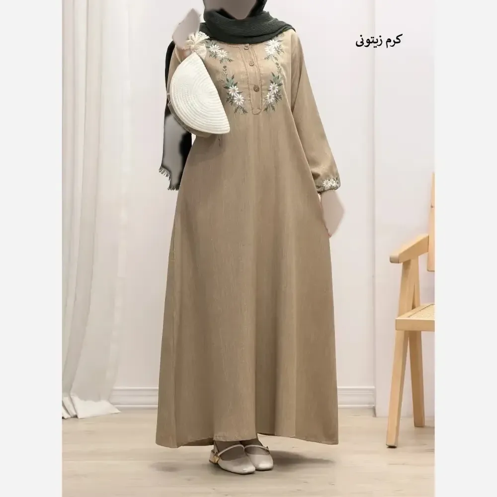 عبا گیسو شانتون اعلا گلدوزی شده فری سایز زنانه