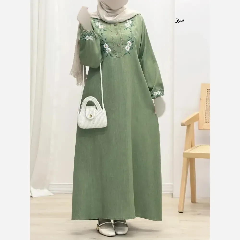 عبا گیسو شانتون اعلا گلدوزی شده فری سایز زنانه