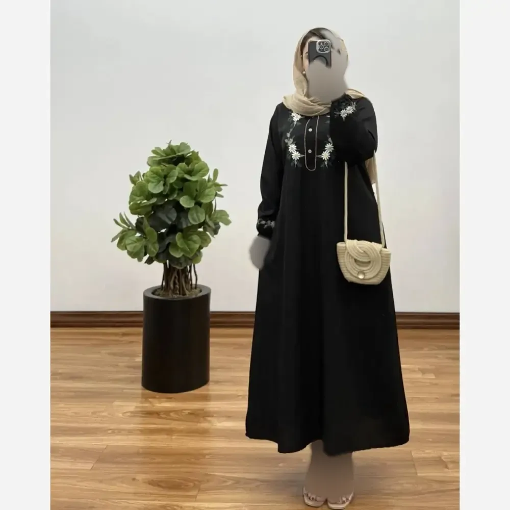 عبا گیسو شانتون اعلا گلدوزی شده فری سایز زنانه