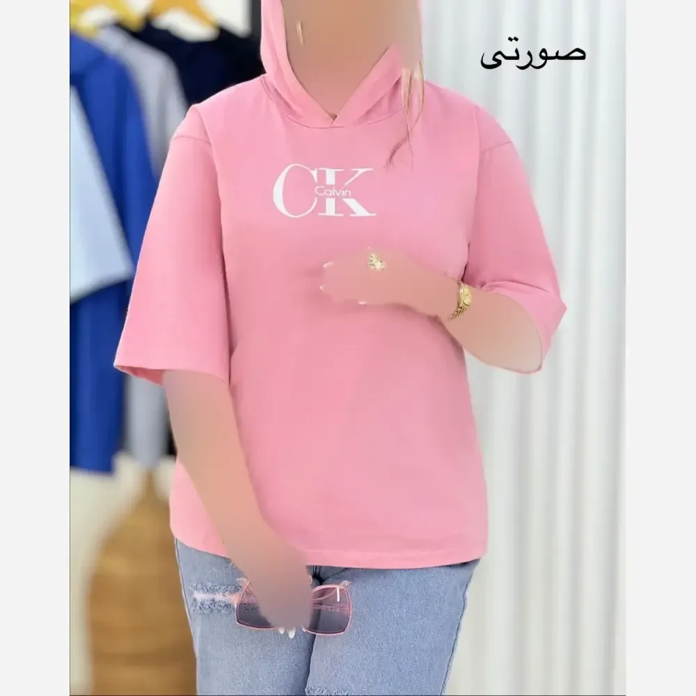 بلوز زنانه لانگCK پنبه دبل بافت فری سایز زرشکی صورتی سفید سبز زرد سورمه ای
