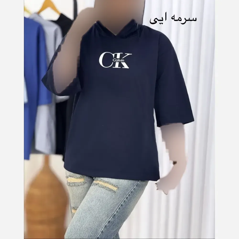 بلوز زنانه لانگCK پنبه دبل بافت فری سایز زرشکی صورتی سفید سبز زرد سورمه ای