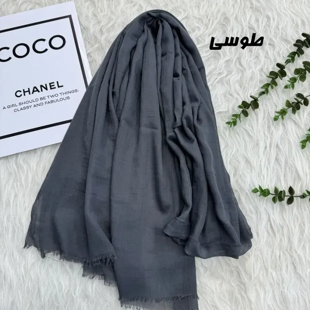 شال سوپرنخ وارداتی مشکی قواره 2000 در 98 سانتیمتر