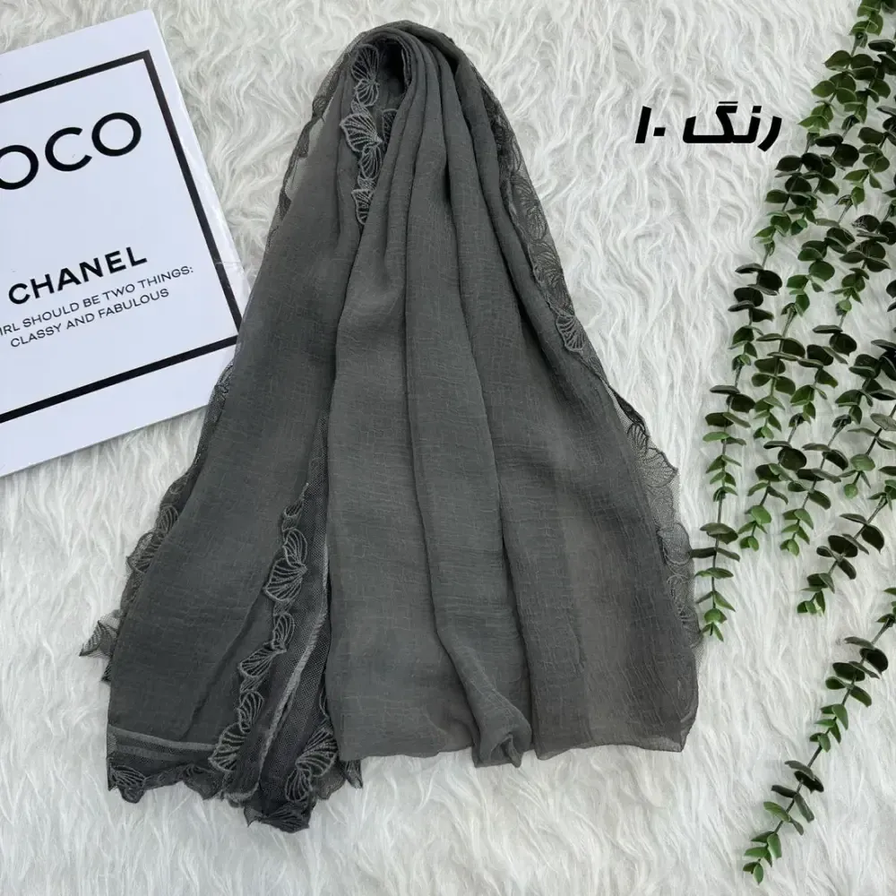شال وارداتی حریر دانتل مجلسی و روزمره قواره 200 در 65