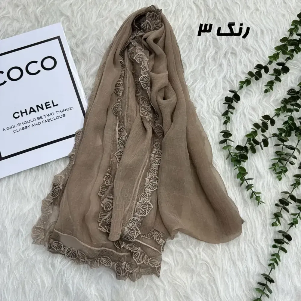 شال وارداتی حریر دانتل مجلسی و روزمره قواره 200 در 65