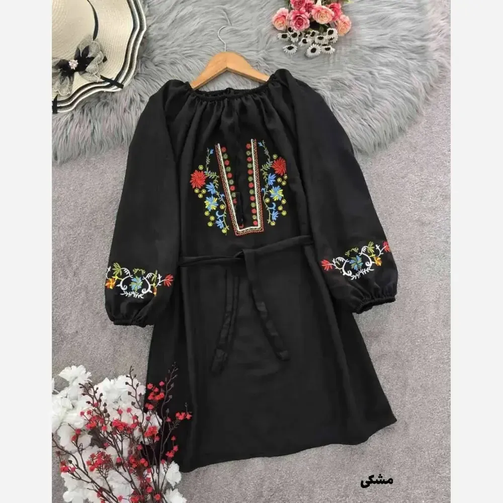 شومیز گلدوزی مارال جنس شانتون فری سایز