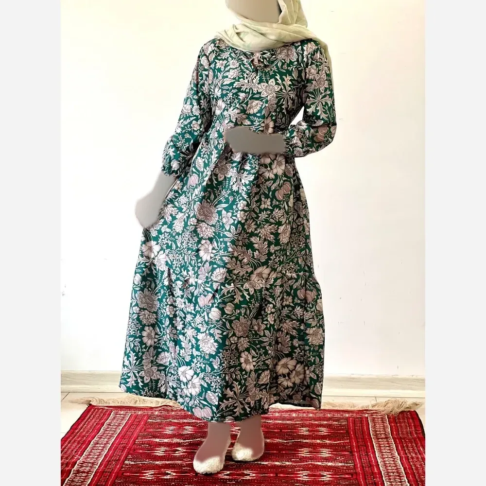 ساحلی گلدار خنک و تابستانه جنس فلور بوگاتی فری سایز