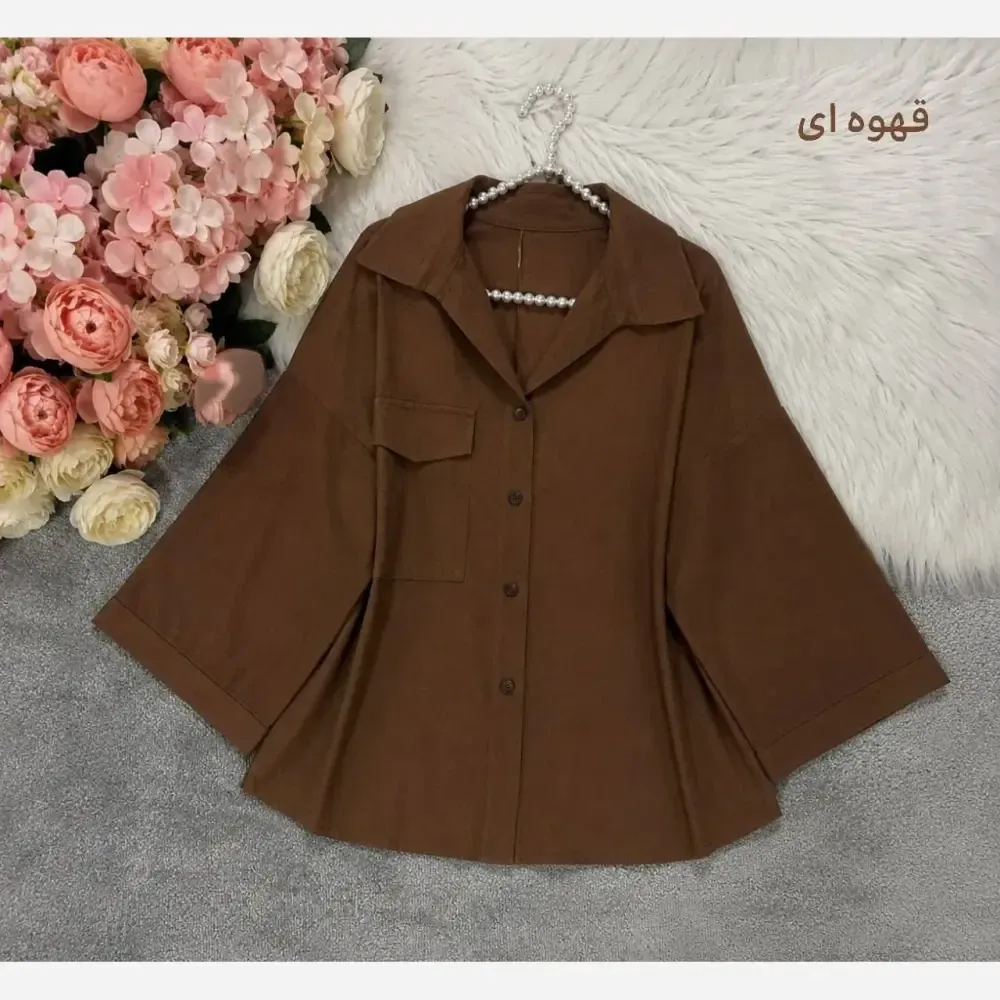 شومیز باکسی لینن درجه یک مشکی فری سایز تا 48