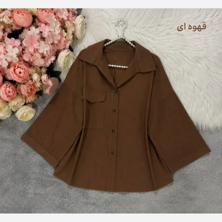 شومیز باکسی لینن درجه یک مشکی فری سایز تا 48