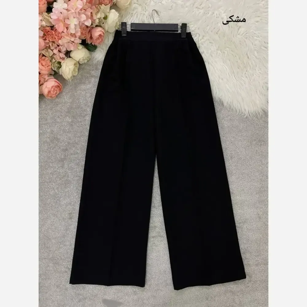 شلوار بگ زنانه پارچه مازراتی 330 گرم درجه یک پشت کش قد 103