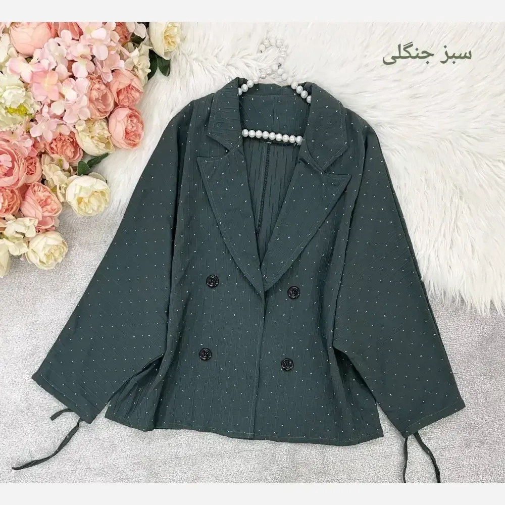 کت پانچ آیوا بارانی نگینی زنانه فری سایز تا 48