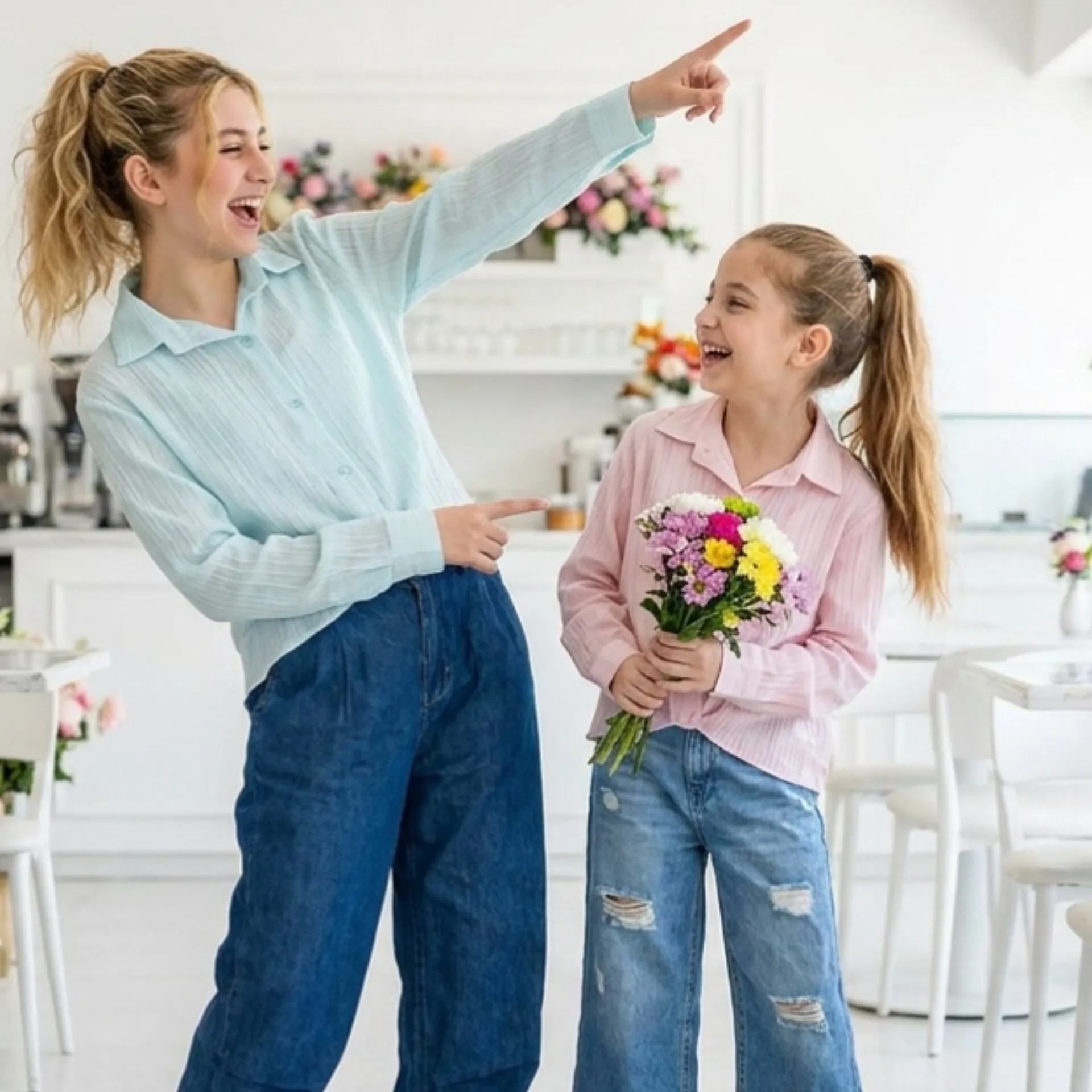 شومیز تابستانه گره ای دخترانه جنس پری رنگ بندی متنوع سایز 7 تا 16 سال