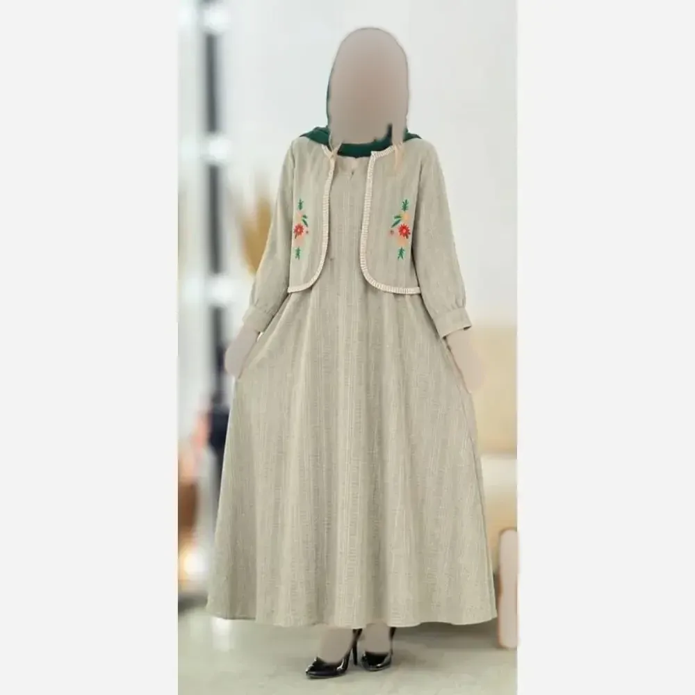 ست کت و سارافون گلدوزی مدل کوکی فری سایز 36 تا 46
