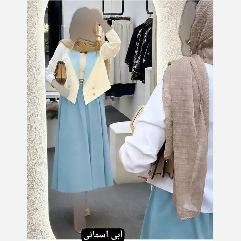 ست کت دامن زنانه مدل المیرا جنس لنین نچرال فری سایز