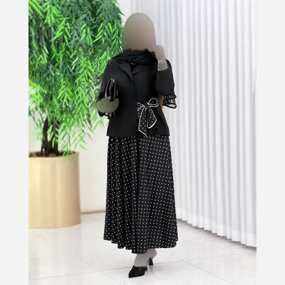 کت و دامن ژابیز مازراتی بوگاتی زنانه فری سایز مشکی موکا سرمه ای