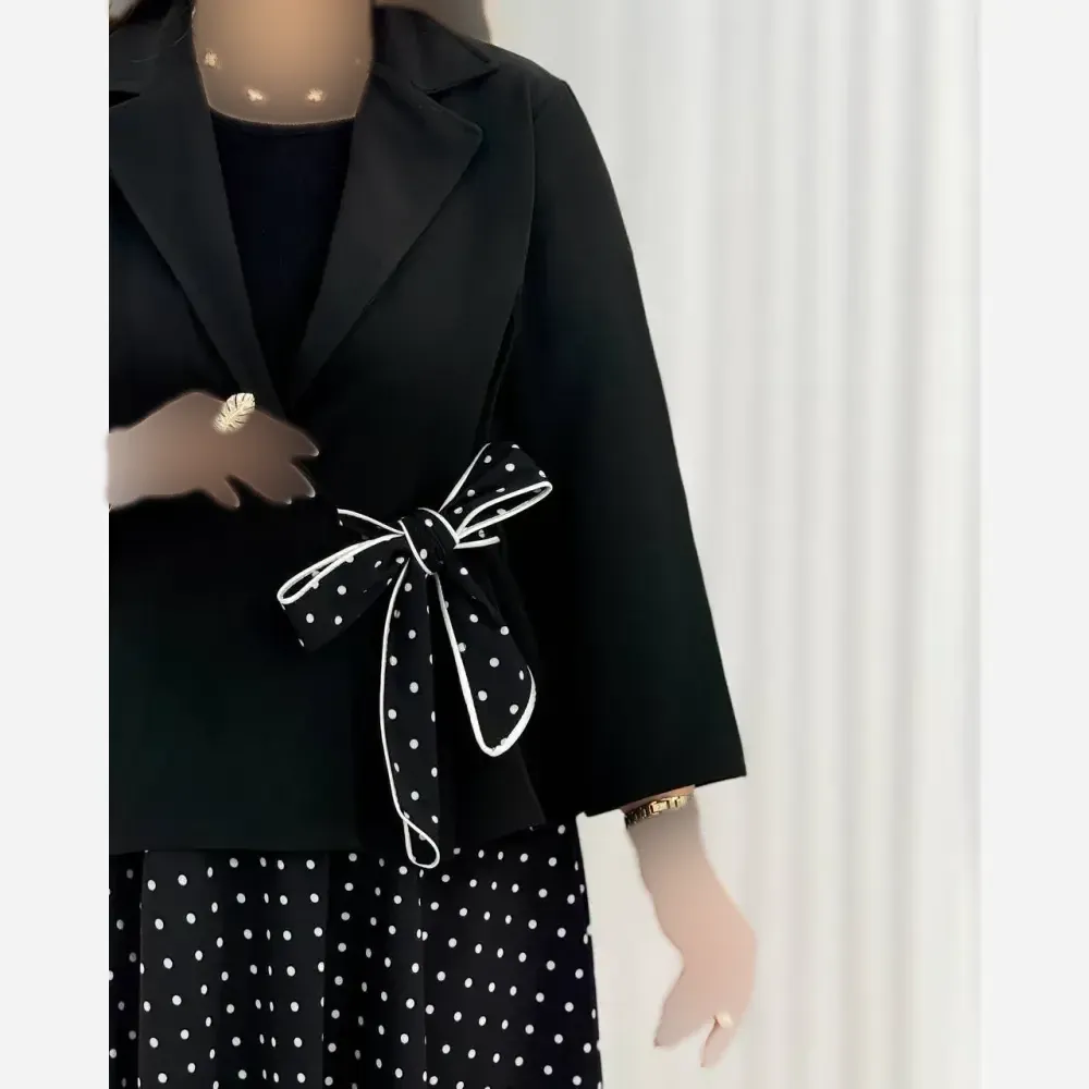 کت و دامن ژابیز مازراتی بوگاتی زنانه فری سایز مشکی موکا سرمه ای
