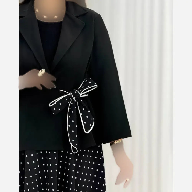 کت و دامن ژابیز مازراتی بوگاتی زنانه فری سایز مشکی موکا سرمه ای