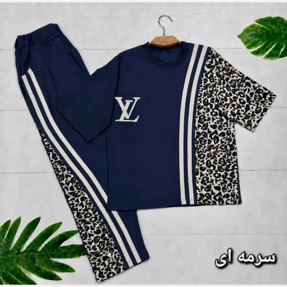 ست تیشرت و شلوار پنبه باکیفیت فری سایز 38 تا 46 ترانه