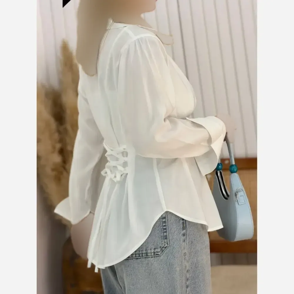 شومیز آلبورا لنین بندتنظیم سایز فری38_44/46 قد70 سانت دور سینه106 سانت آستین55 سانت