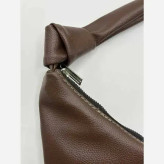 کیف بند گره ای چرم زنانه مشکی موکا سبک جادار با کیفیت 30*40 سانت