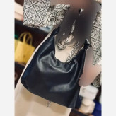 کیف بند گره ای چرم زنانه مشکی موکا سبک جادار با کیفیت 30*40 سانت