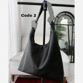 کیف بند گره ای چرم زنانه مشکی موکا سبک جادار با کیفیت 30*40 سانت