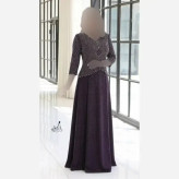پیراهن مجلسی زنانه روناک کاپدار با نگین و مروارید سایزبندی 42 تا 58 قد 150 جنس لمه درجه یک