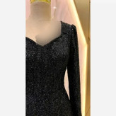 پیراهن سارا پارت جدید مدل مزونی خاص دانتل چمنی سنگدوزی دست سایزبندی 42 تا 58 قد 155 کاپدار استردار