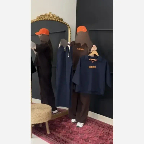 بلوز و شلوار اورجینال HERMES جنس مازراتی گرم بالا فری سایز 38 تا 46