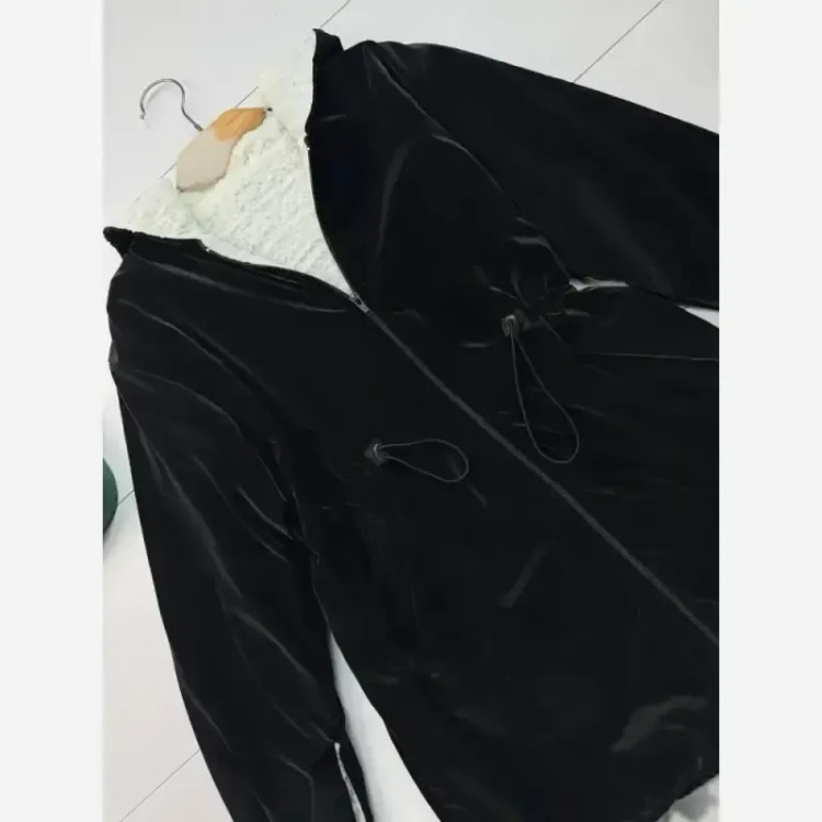 کاپشن لیوسا سیلیکونی داخل ببعی کلاهدار رنگ مشکی سایز 38 تا 46