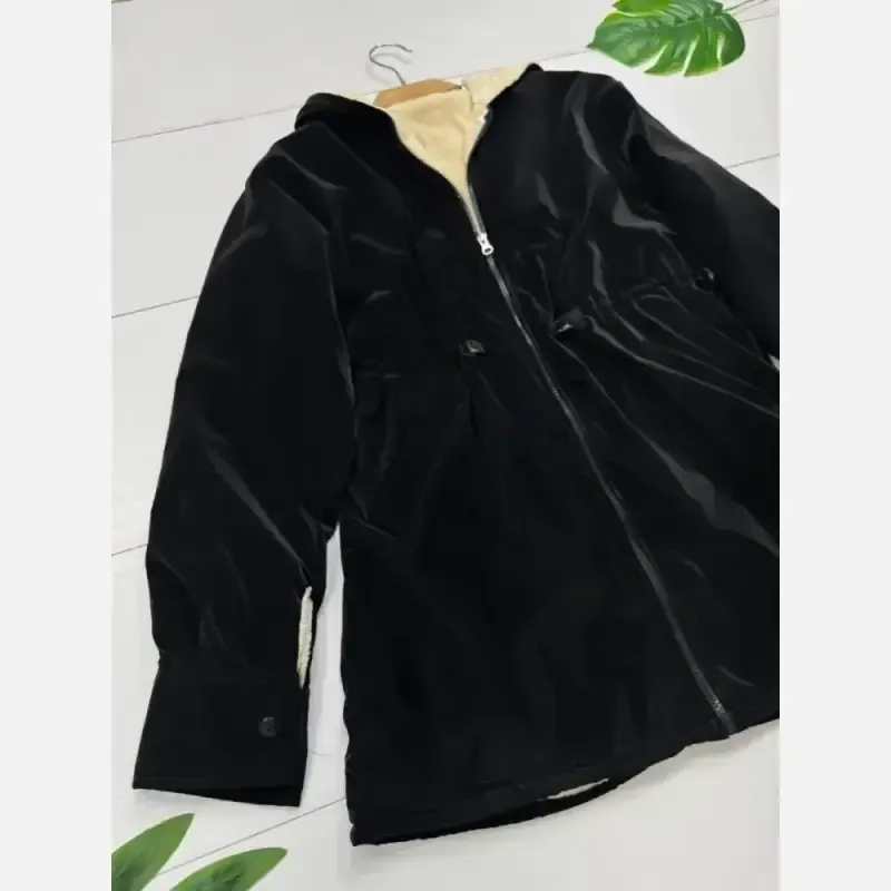 کاپشن لیوسا سیلیکونی داخل ببعی کلاهدار رنگ مشکی سایز 38 تا 46