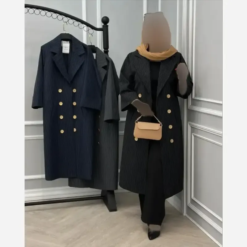 مانتو فانوس جنس مکانیک دیپلمات اعلا رنگ مشکی و سرمه ای سایز 36 تا 50